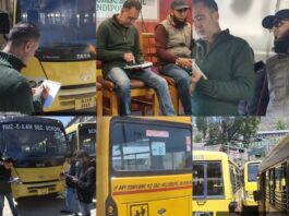Motor Vehicles Department Conducts Enforcement Drive to Ensure Safety of School Buses in Bandipora